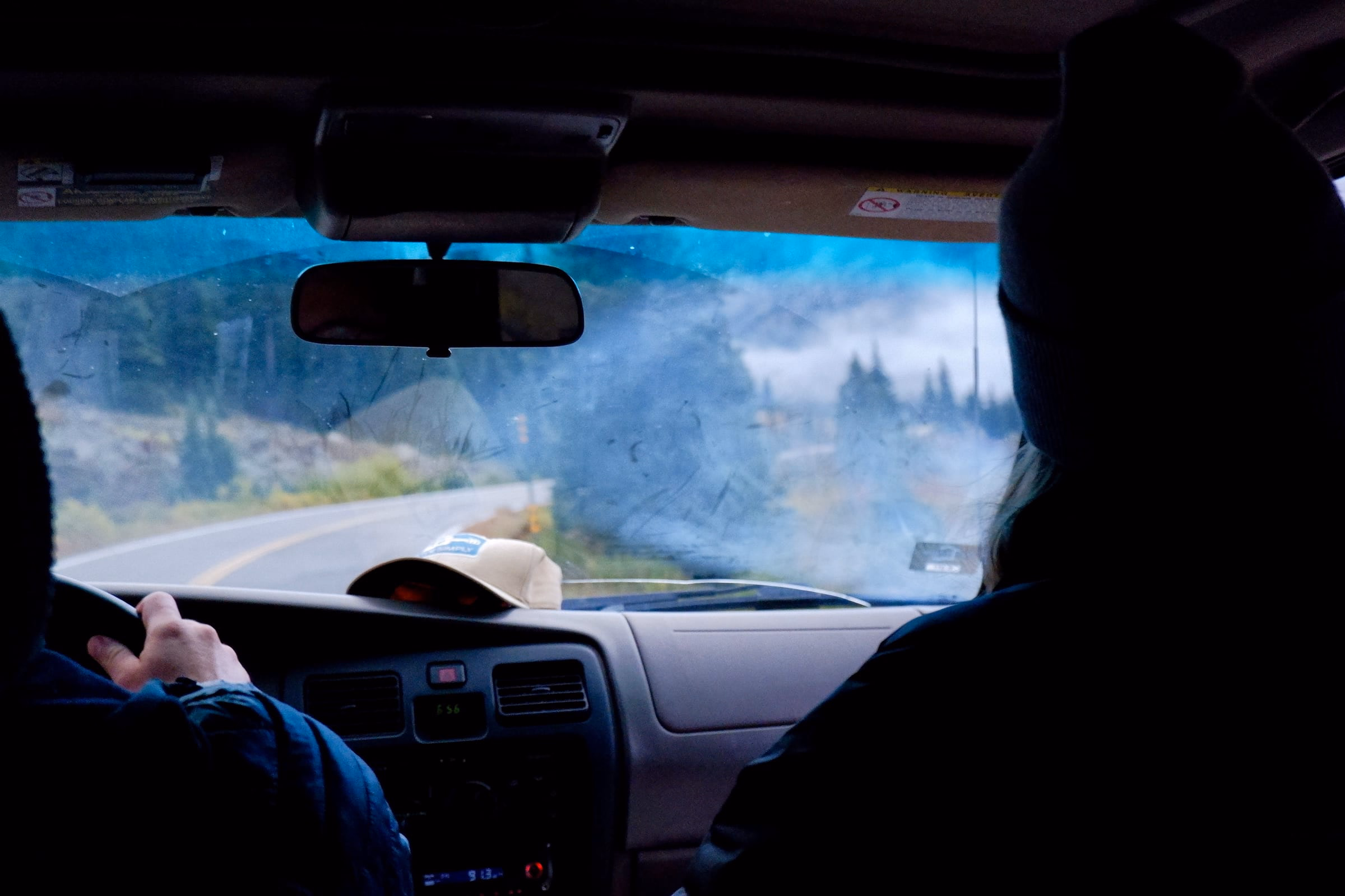 Driving on highway 191 through Grand Teton National Park.