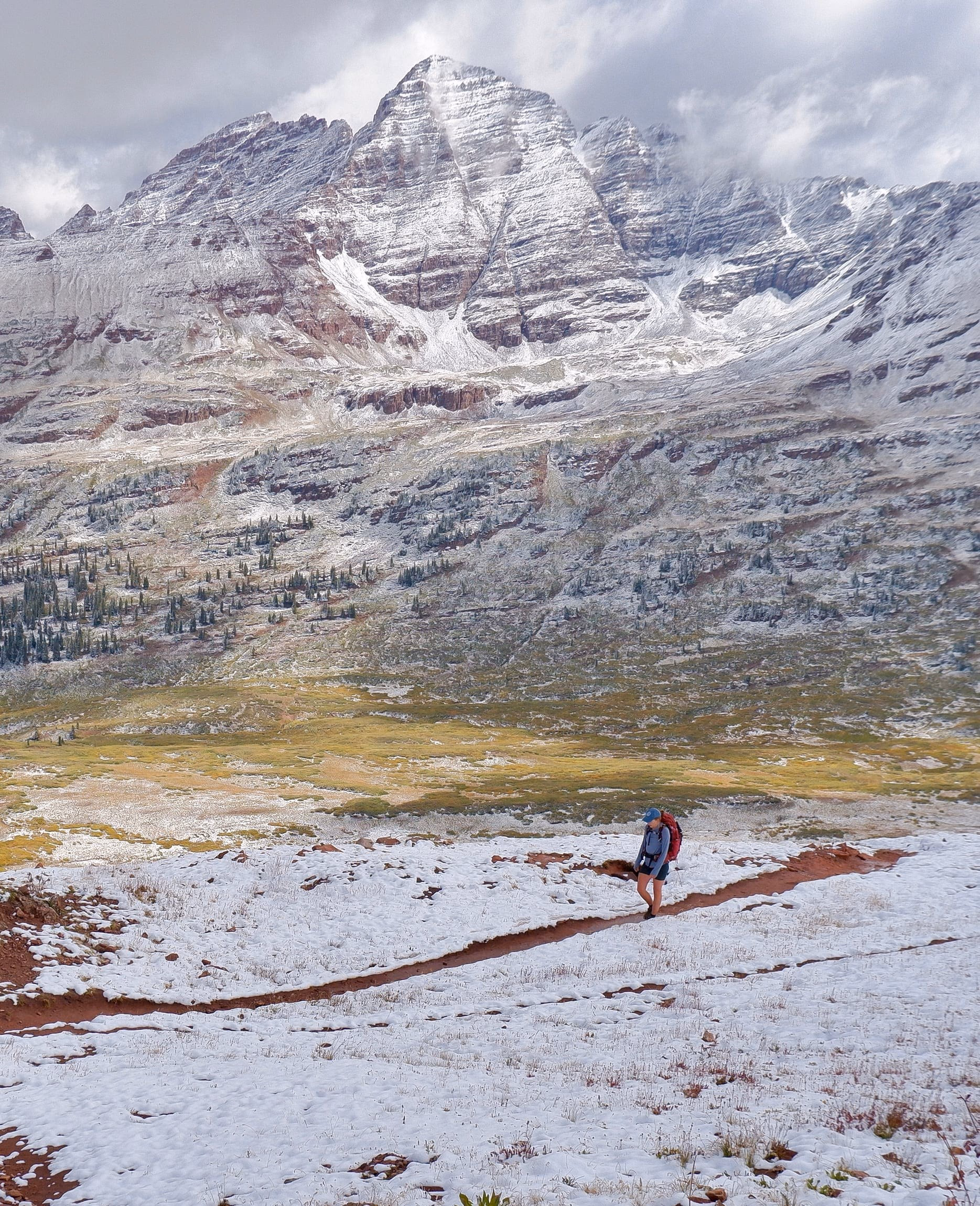 In between Frigid Air Pass and West Maroon Pass on the Four Pass Loop Trail.