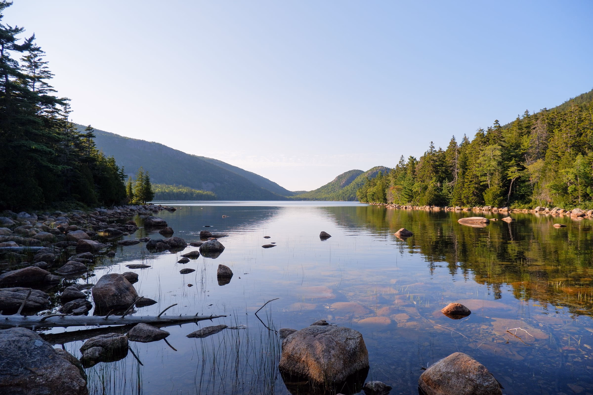 Even though it is named Jordan Pond, it is actually a lake and is so clean it is used for the drinking supply in the local area. It covers 187 acres and reaches a maximum depth of 150 feet.