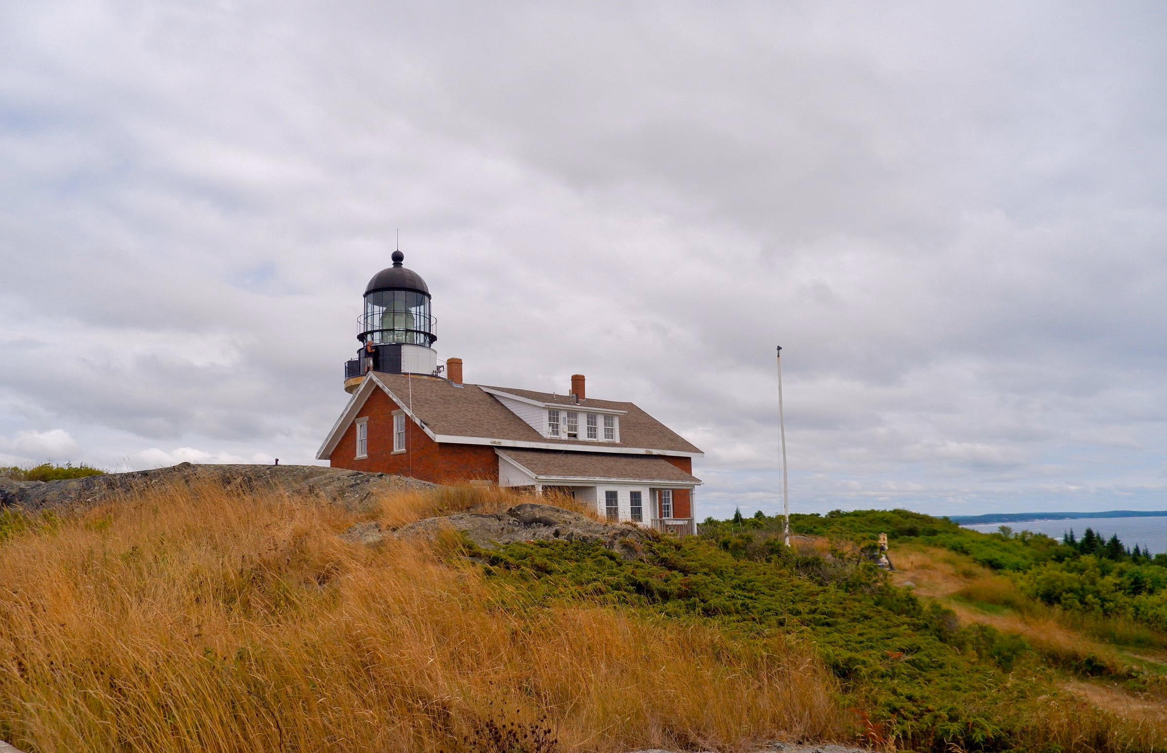 Sequin Island lighthouse and keeper's quarters.